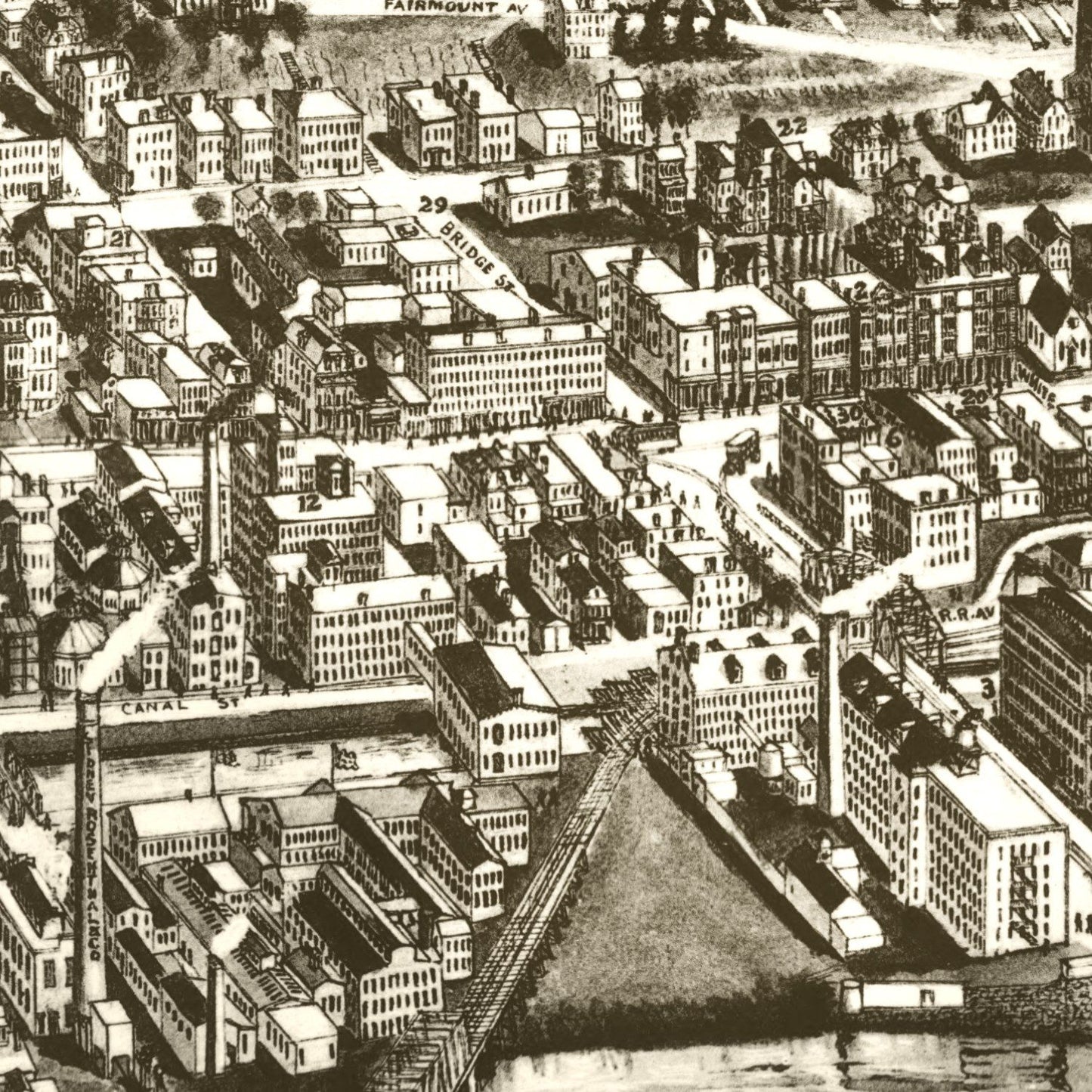 Vintage Map of Shelton, Connecticut, 1919