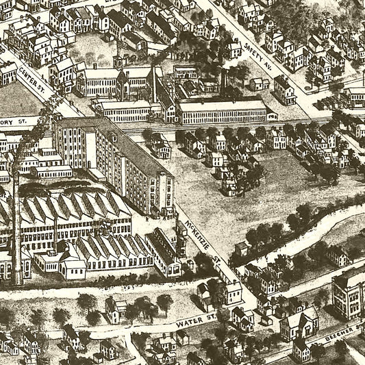 Vintage Map of Southington, Connecticut, 1914