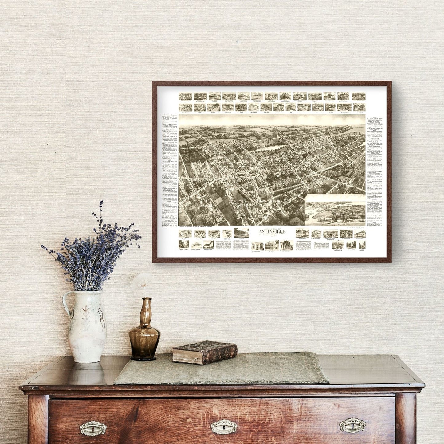 Vintage Map of Amityville, New York, 1925