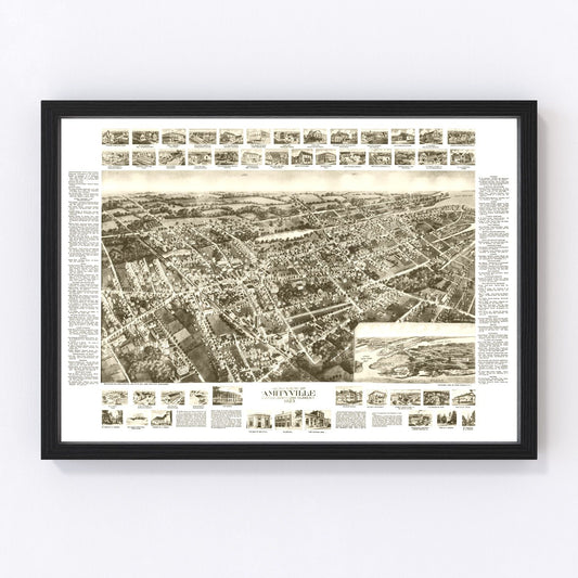 Restored vintage map of Amityville, New York, 1925