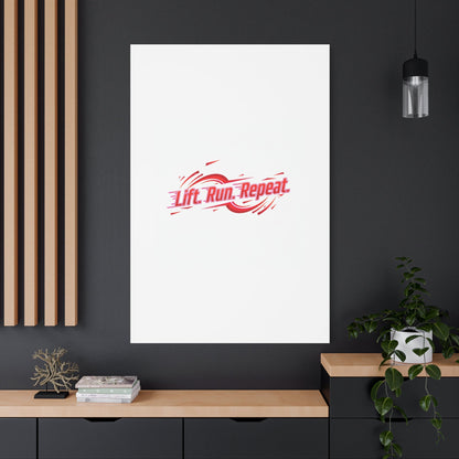 Lift Run Repeat Gym Motivation Canvas Wall Art