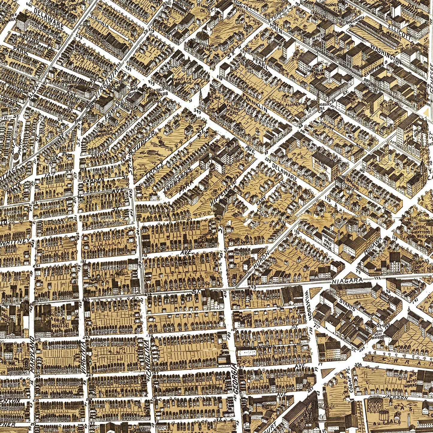 Vintage Map of Buffalo, New York, 1902