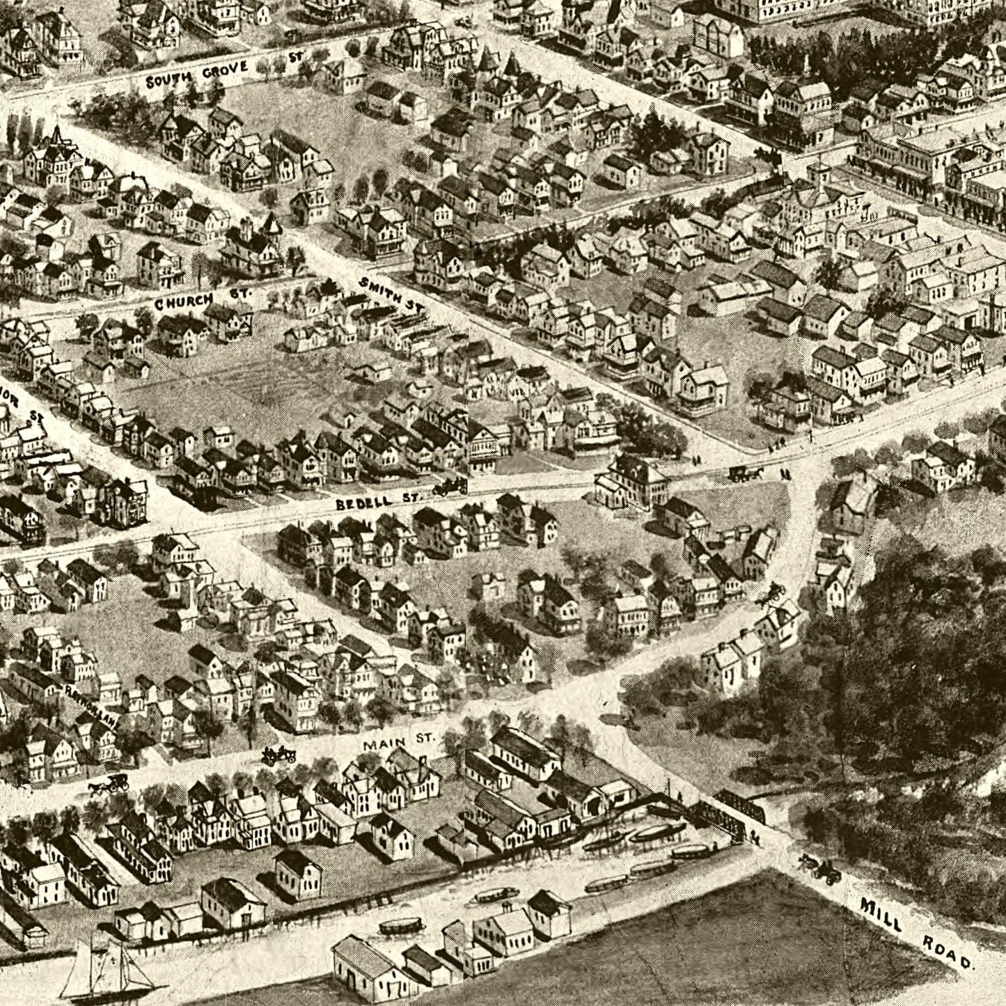 Vintage Map of Freeport, New York, 1909