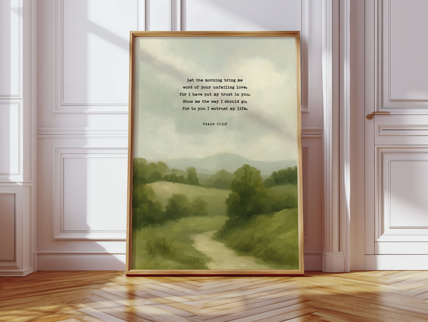 Morning Trust Psalm 143:8 Landscape Faith Print