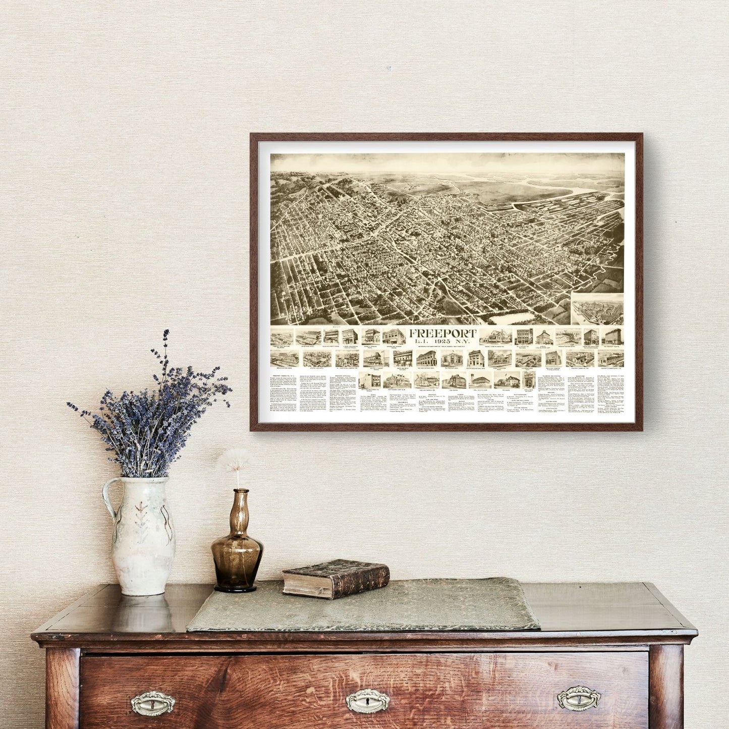 Vintage Map of Freeport, New York, 1925