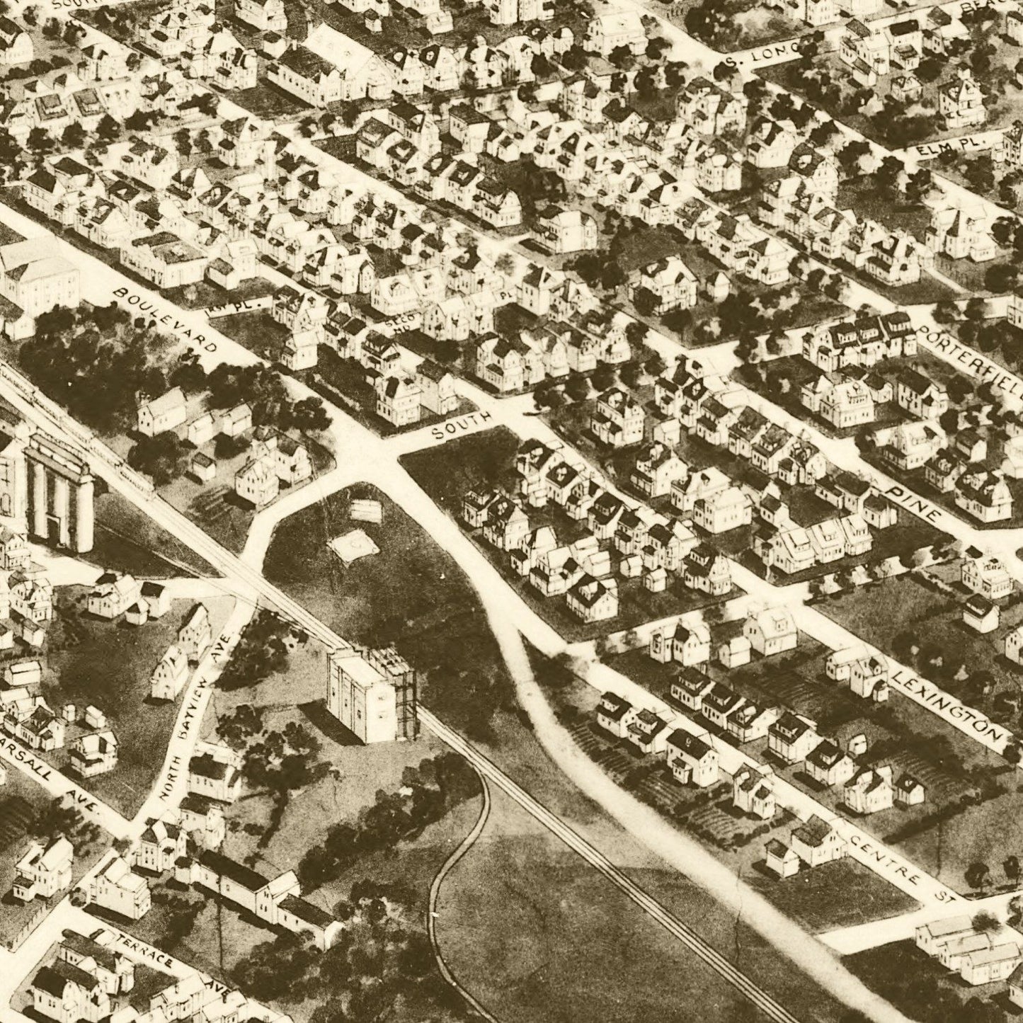Vintage Map of Freeport, New York, 1925