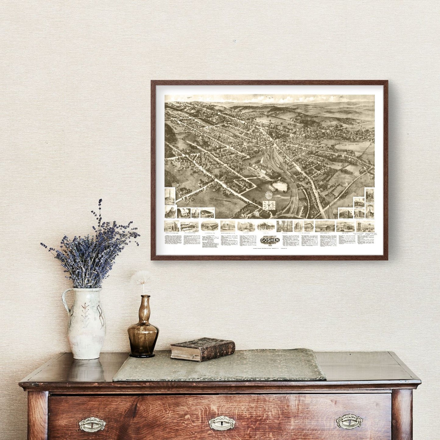 Vintage Map of Goshen, New York, 1922