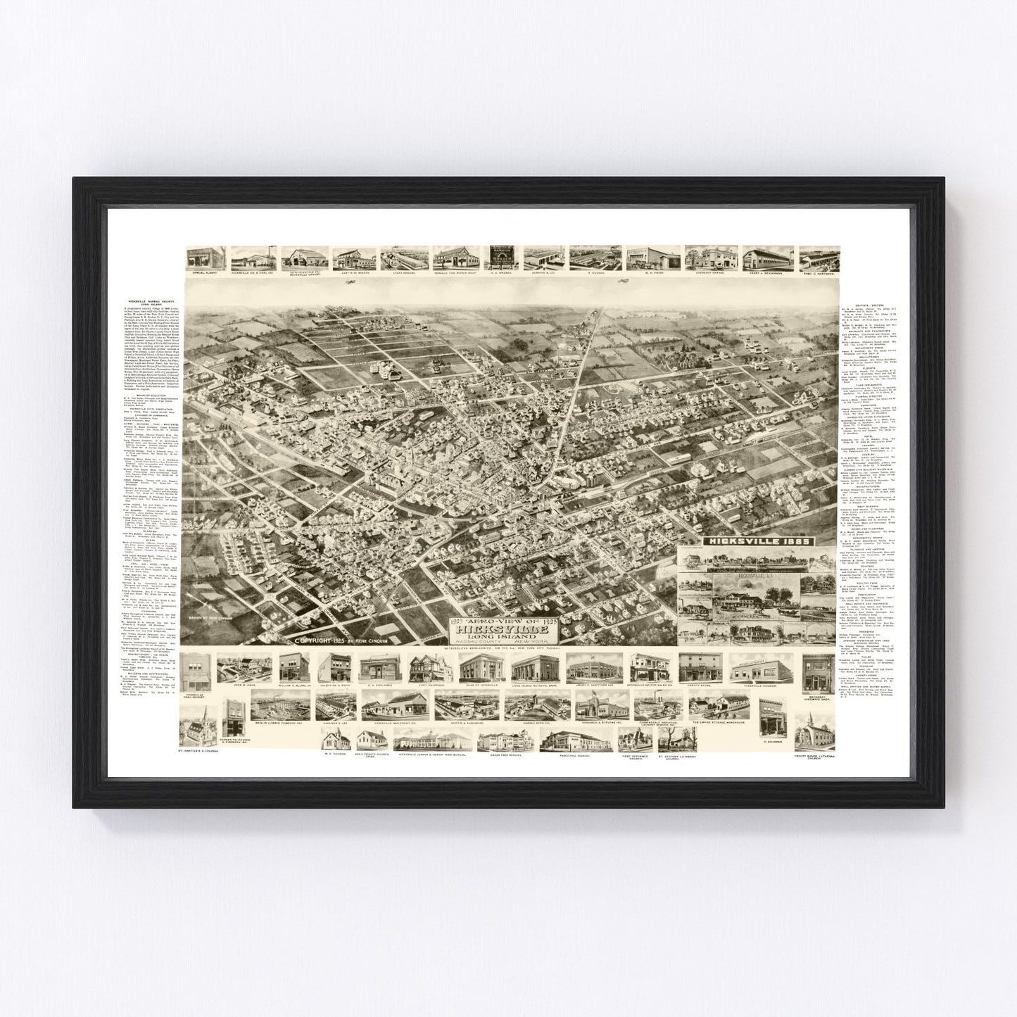 vintage map of Hicksville, New York, 1925