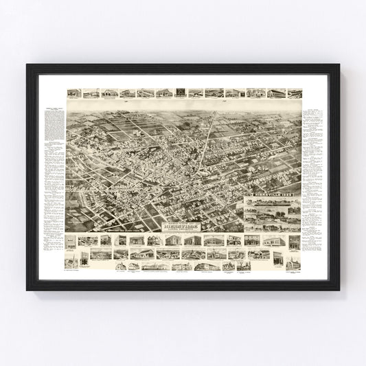 vintage map of Hicksville, New York, 1925
