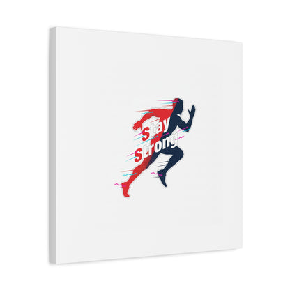 Stay Strong Runner Gym Canvas Wall Art