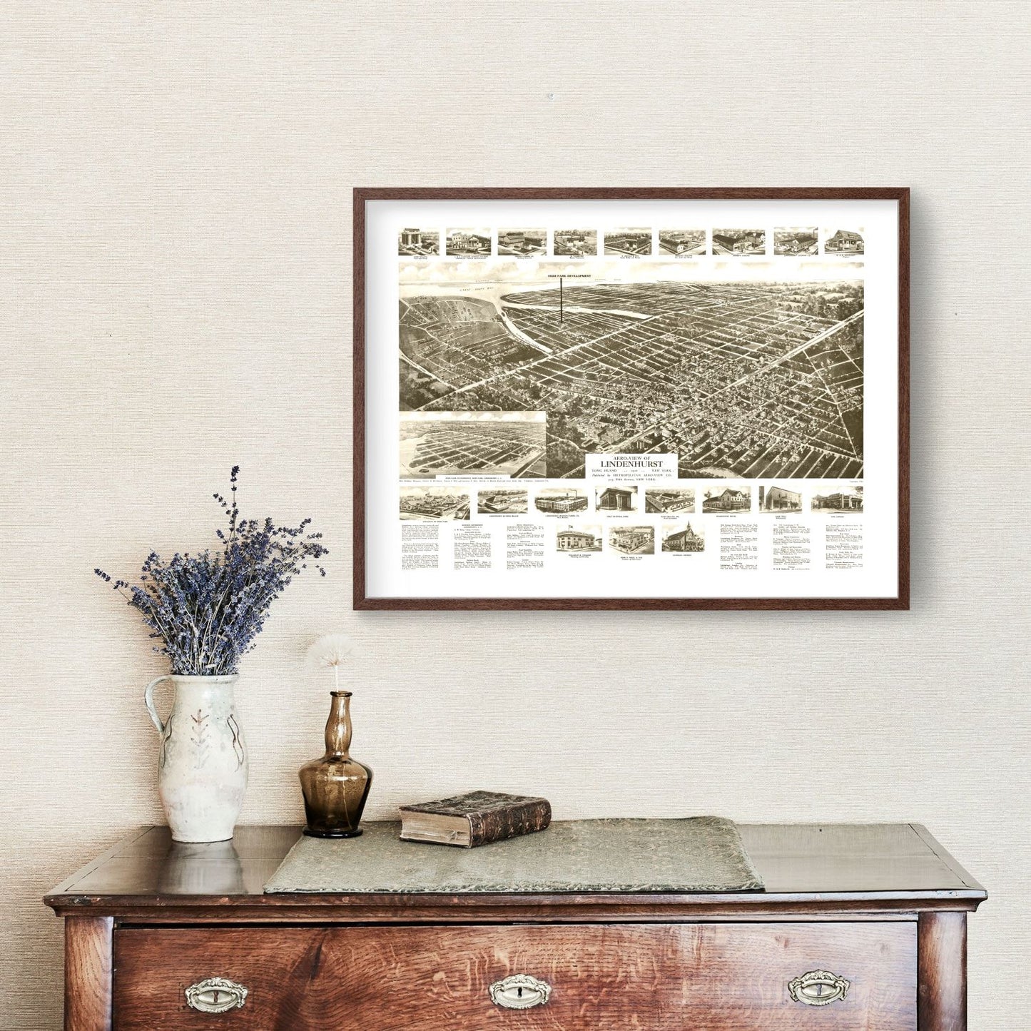 Vintage Map of Lindenhurst, New York, 1926