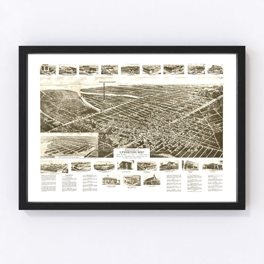 Vintage map of Lindenhurst, New York, 1926