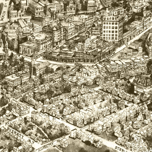 Vintage Map of Middletown, New York, 1921