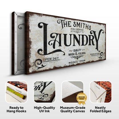 Laundry Room Canvas Wall Art VII