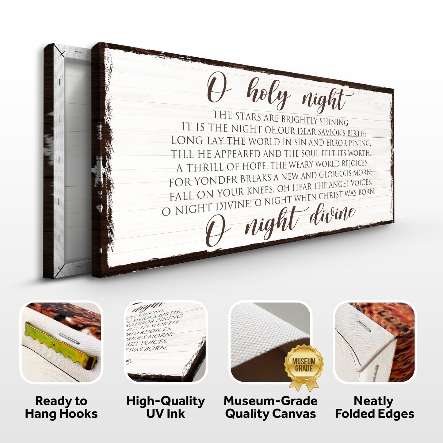 O Holy Night Christmas Faith Canvas Wall Art