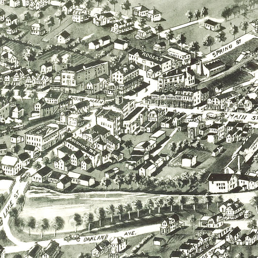 Vintage Map of Monroe, New York, 1922