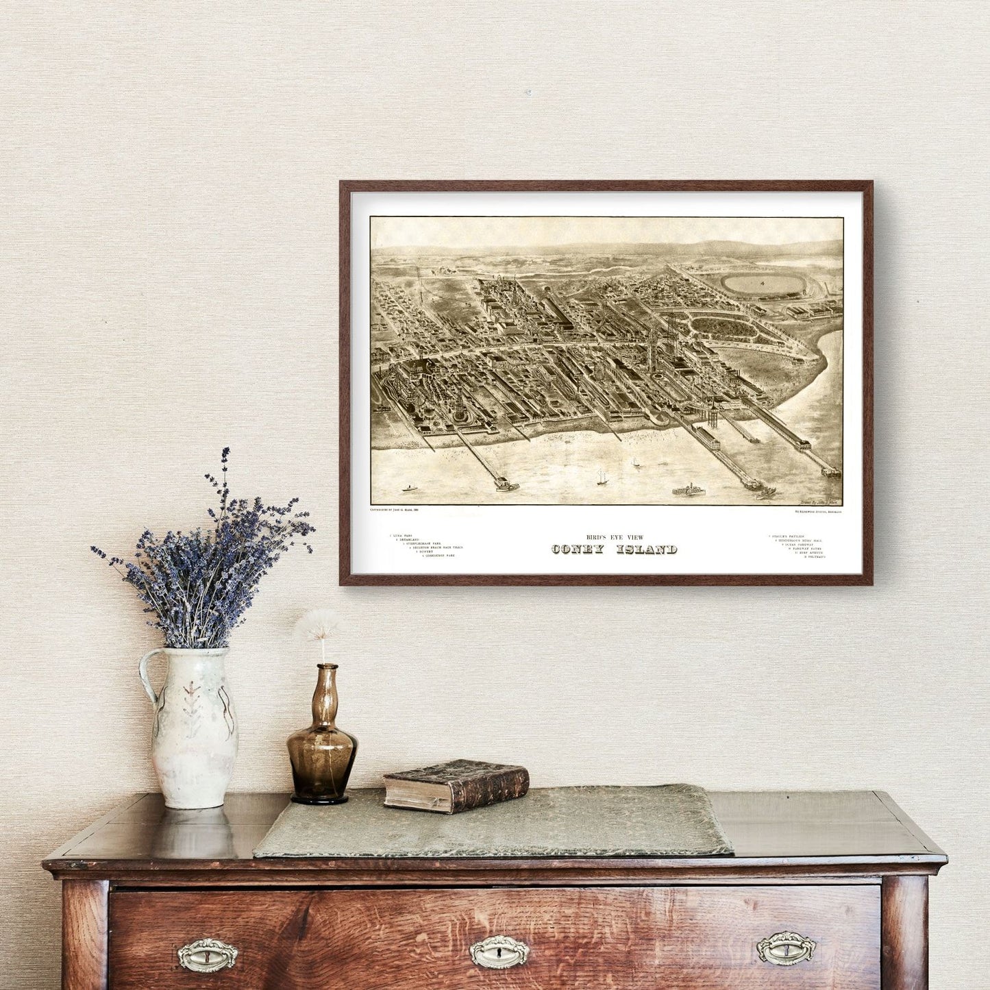 Vintage Map of Coney Island, New York, 1906