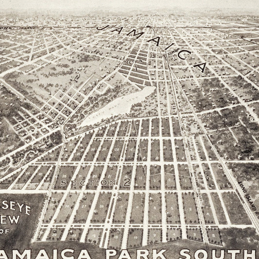 Vintage Map of Jamaica, Queens County, New York, 1908