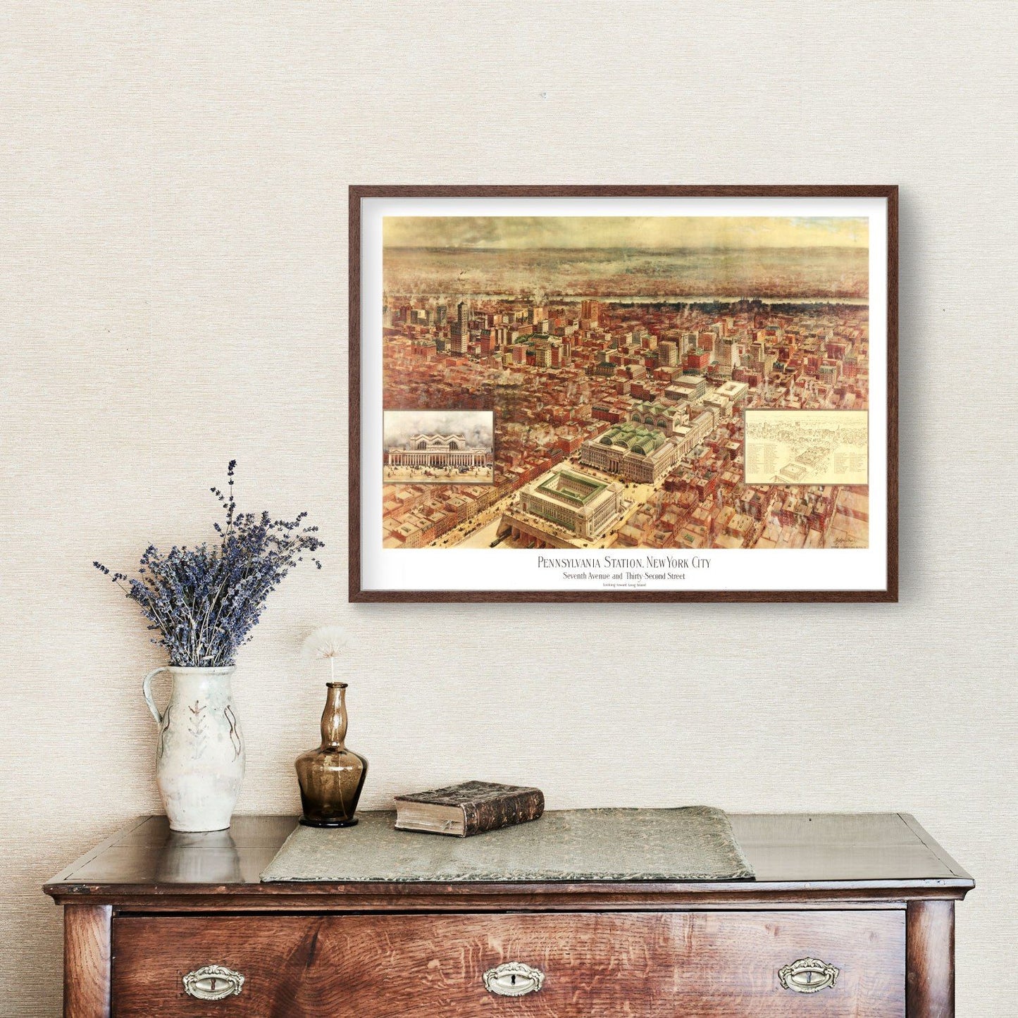 Vintage Map of New York City, New York, 1910