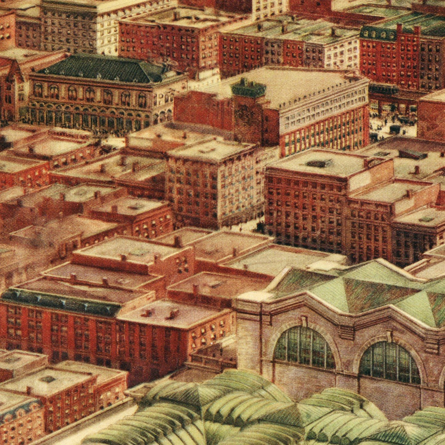 Vintage Map of New York City, New York, 1910