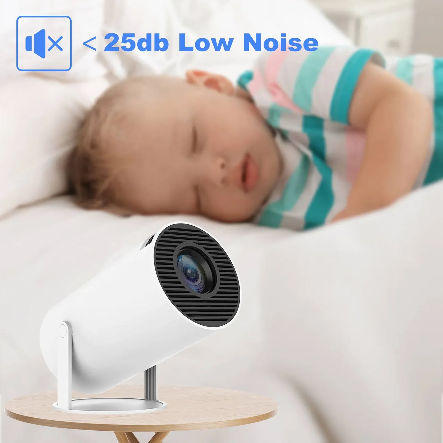 Smart Mini Projector with WiFi & Bluetooth – Turn Any Wall into a 130” Home Theater