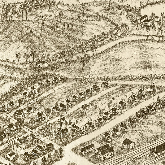 Vintage Map of Pawling, New York, 1909