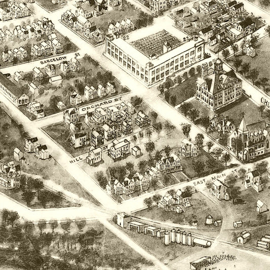 Vintage Map of Port Jervis, New York, 1920