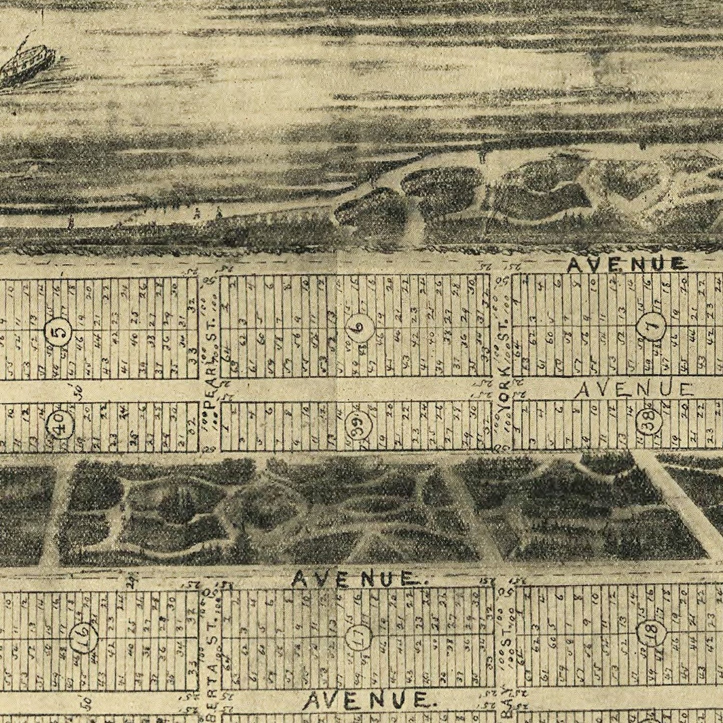 Vintage Map of Riverhead, New York, 1903