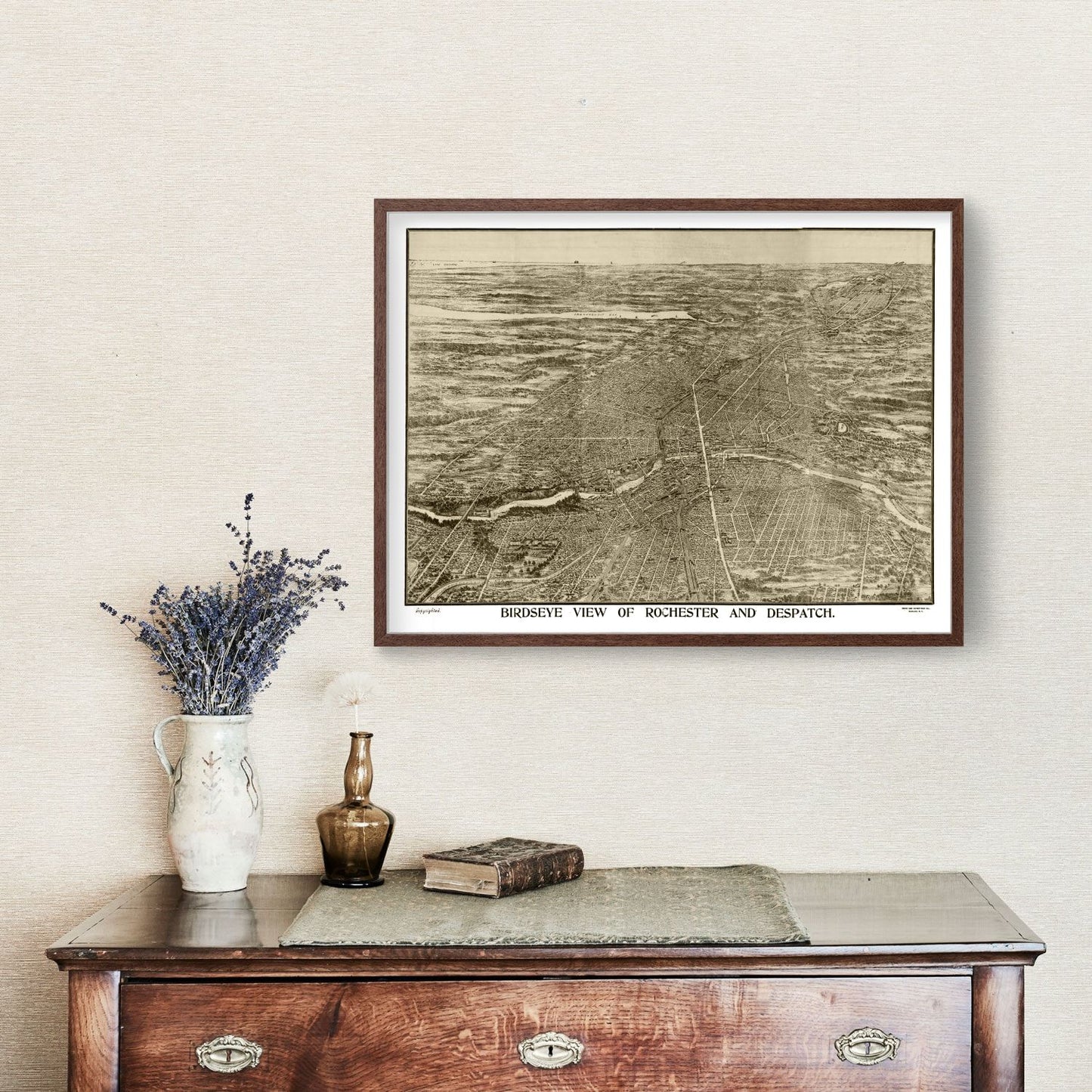 Vintage Map of Rochester, New York, 1910