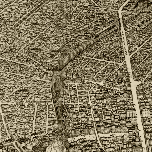 Vintage Map of Rochester, New York, 1910