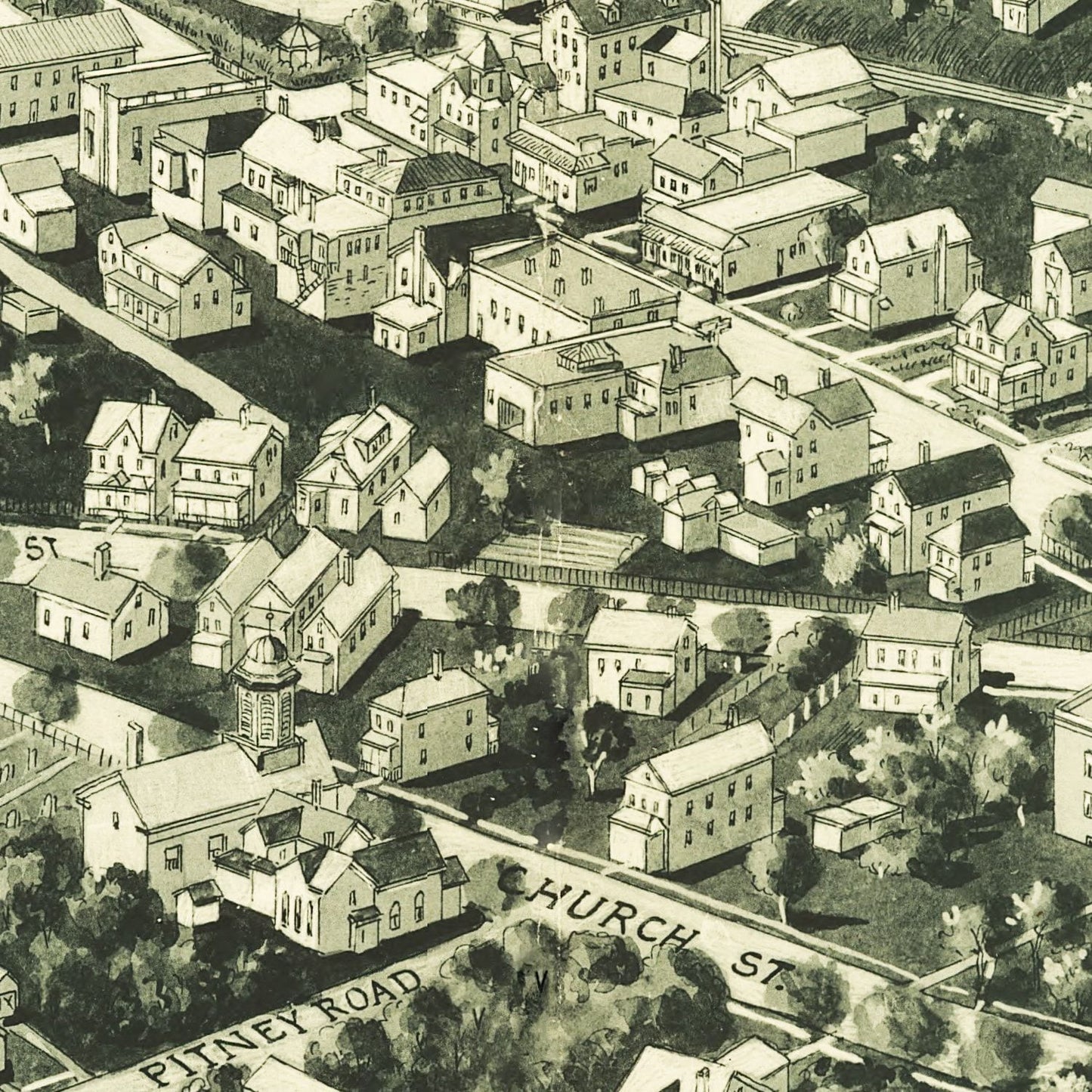 Vintage Map of Absecon, New Jersey, 1924