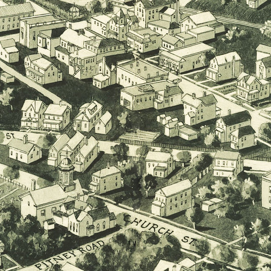 Vintage Map of Absecon, New Jersey, 1924