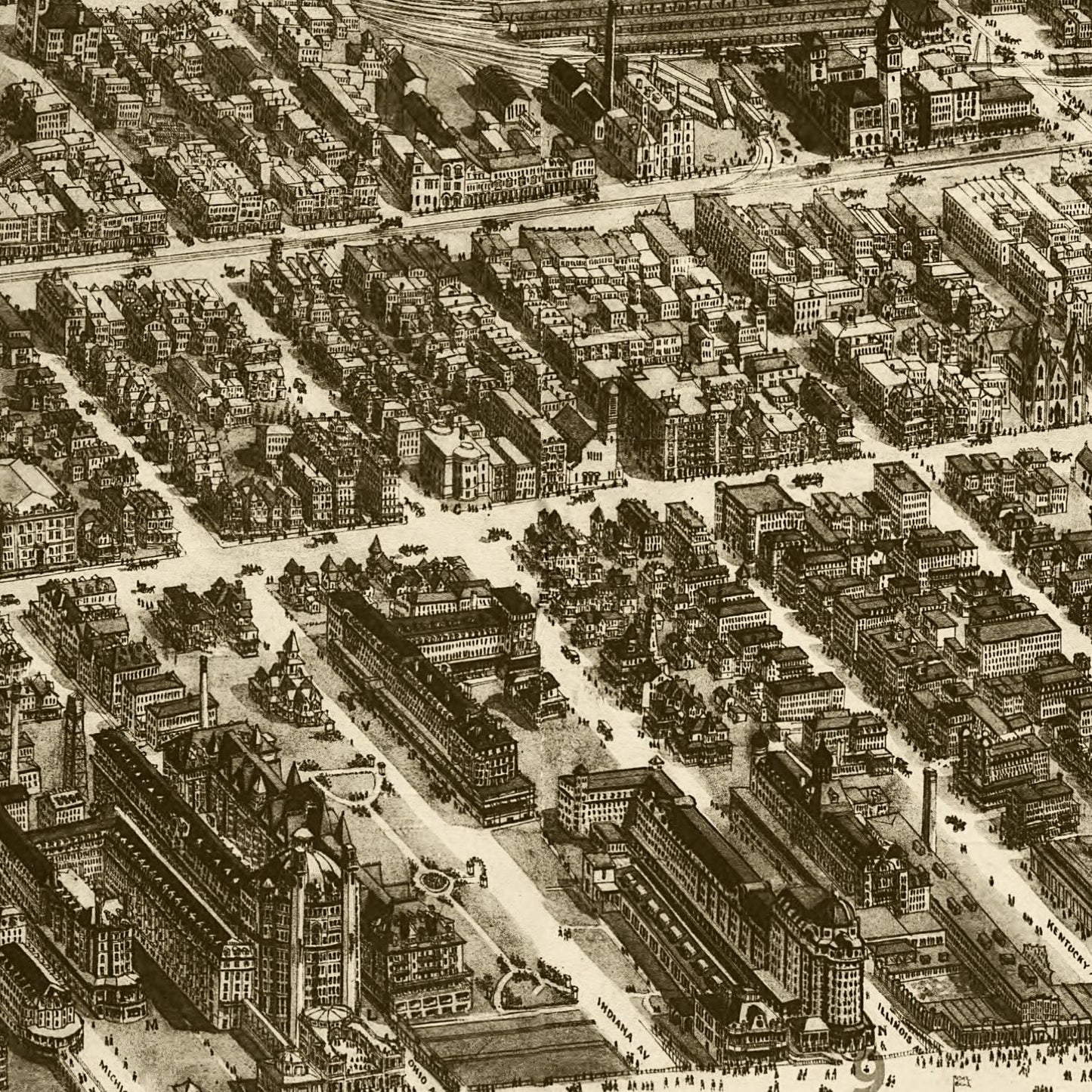 Vintage Map of Atlantic City, New Jersey, 1909