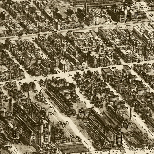 Vintage Map of Atlantic City, New Jersey, 1909