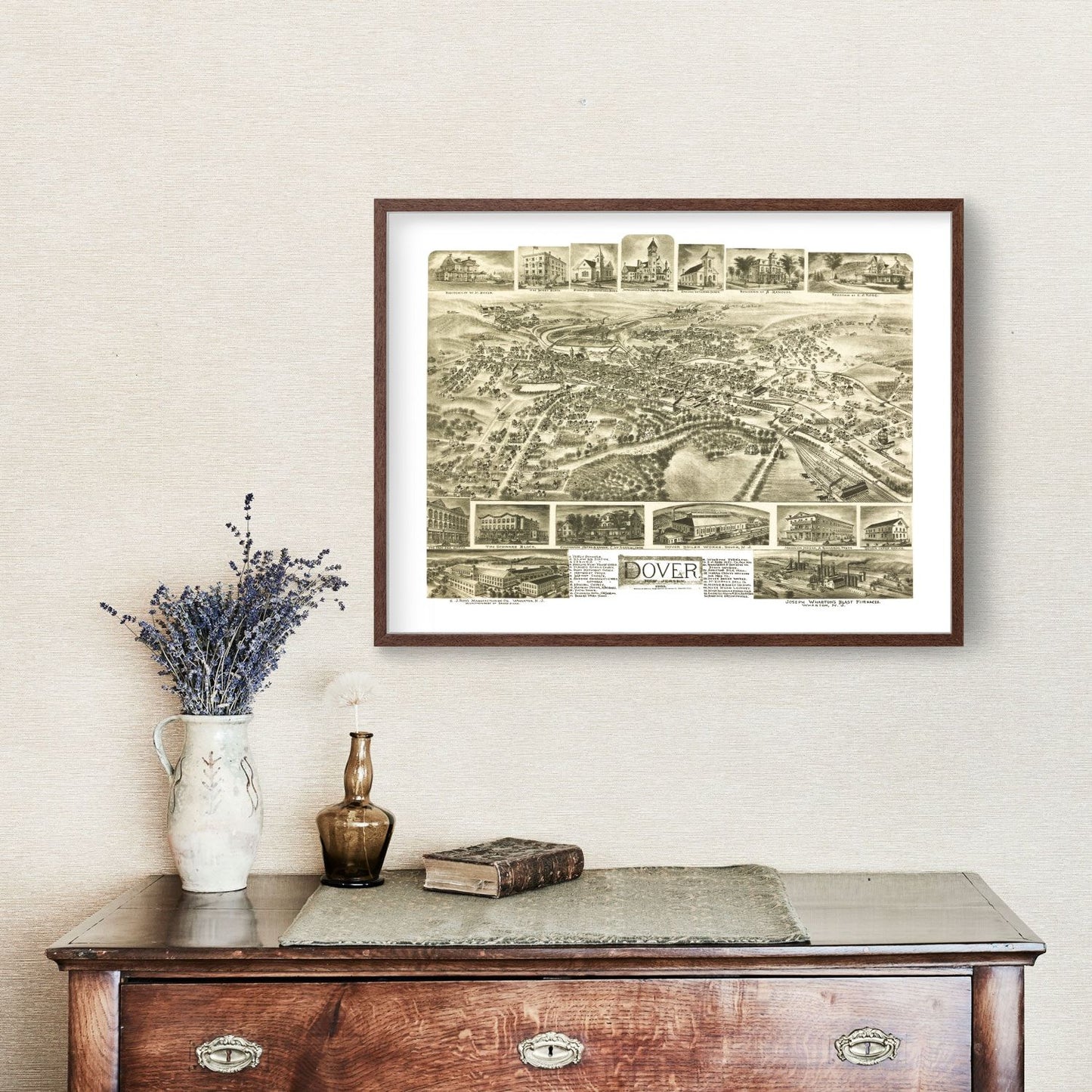 Vintage Map of Dover, New Jersey, 1903