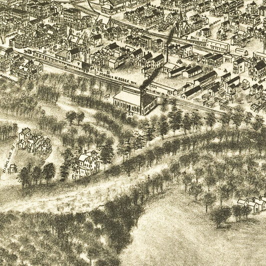 Vintage Map of Dover, New Jersey, 1903