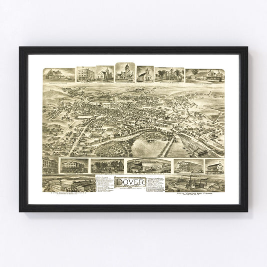 vintage map of Dover, New Jersey, 1903