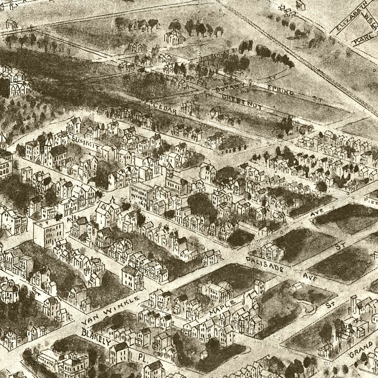 Vintage Map of Garfield, New Jersey, 1909