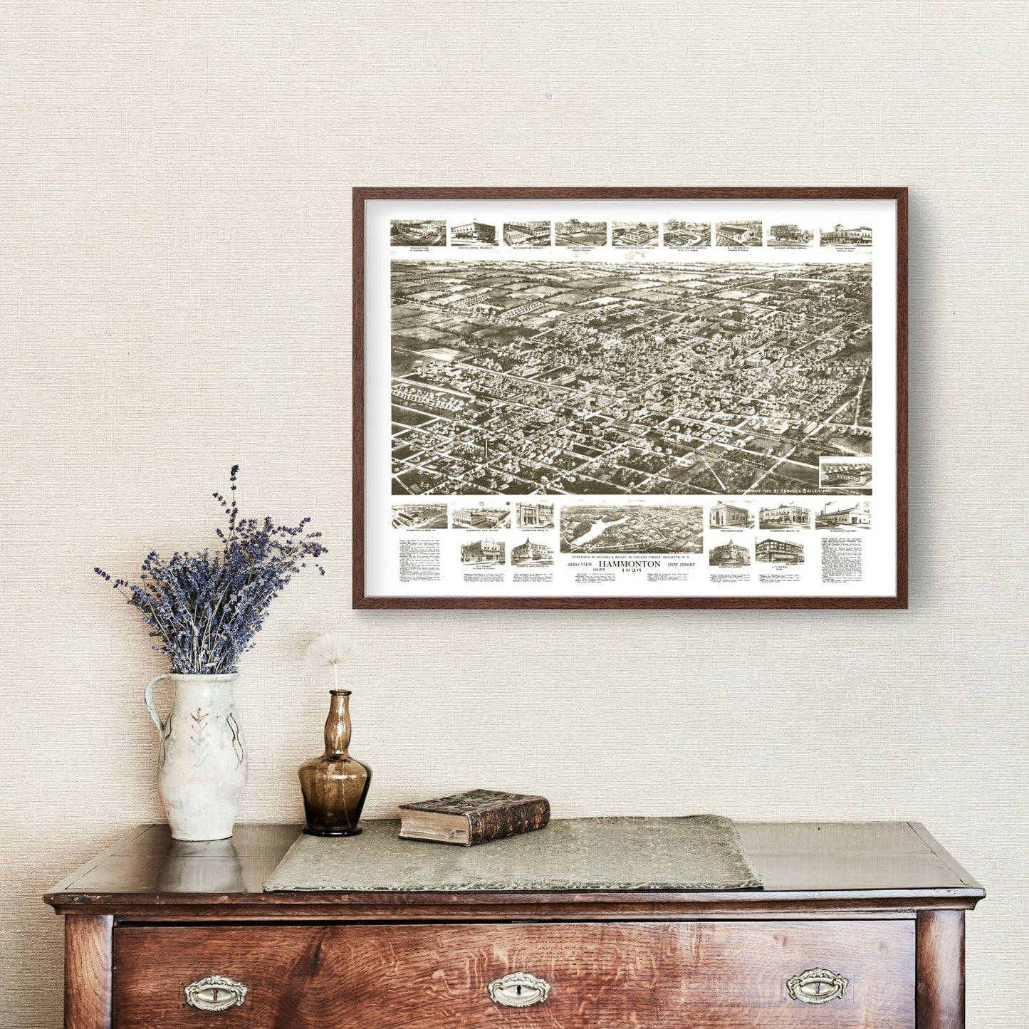 Vintage Map of Hammonton, New Jersey, 1926
