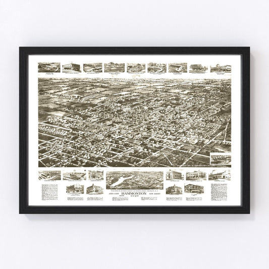 Vintage map of Hammonton, New Jersey, 1926