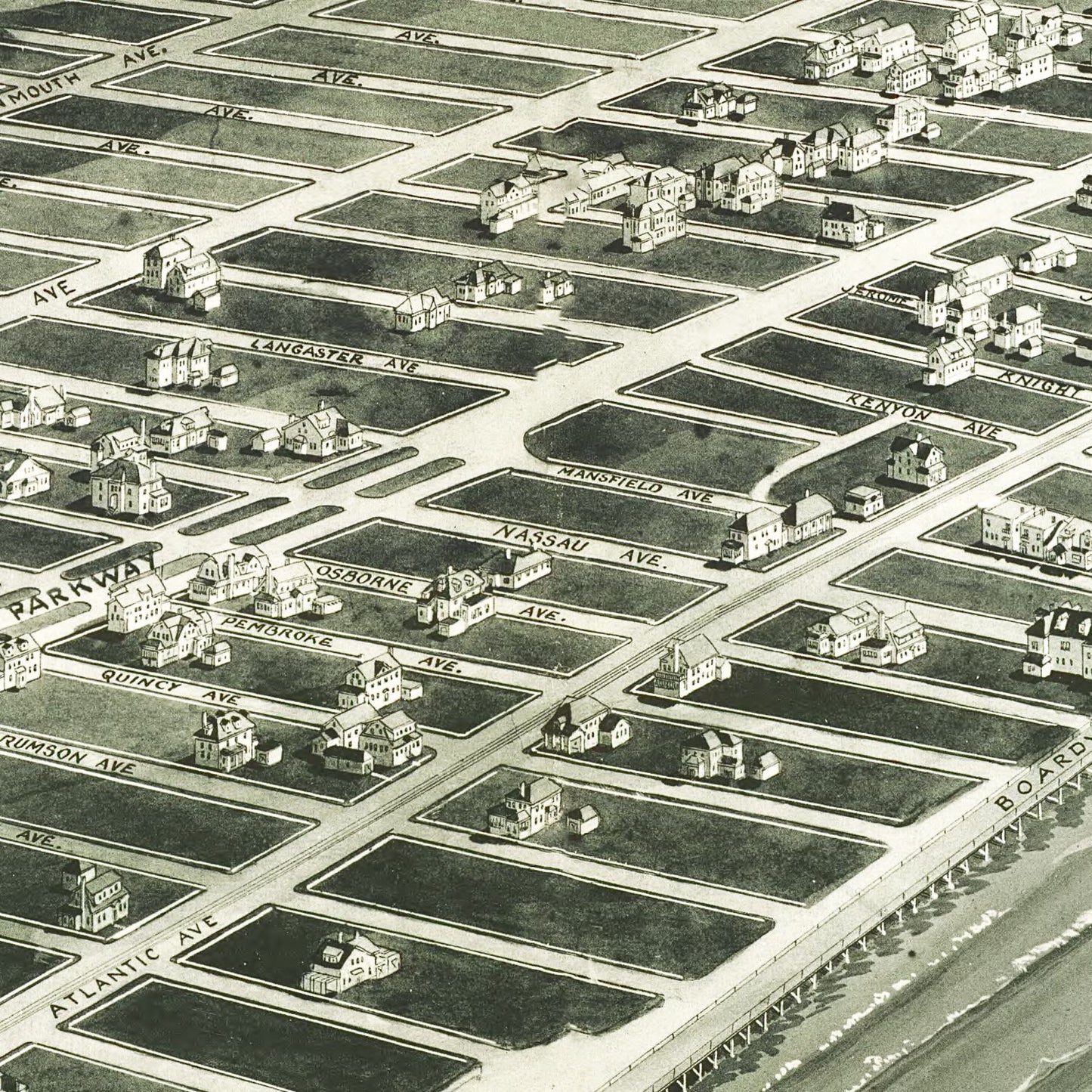 Vintage Map of Margate City, New Jersey, 1925
