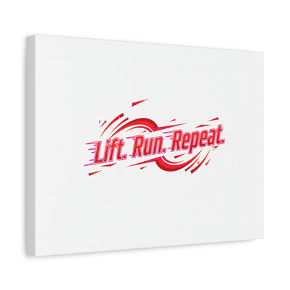 Lift Run Repeat Gym Motivation Canvas Wall Art