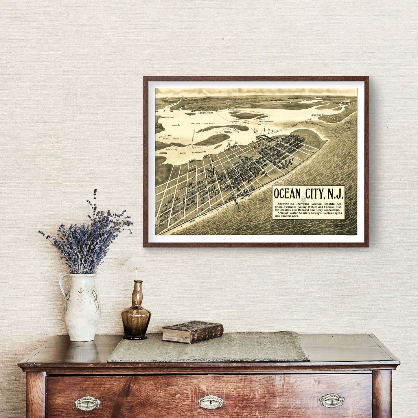 Vintage Map of Ocean City, New Jersey, 1903