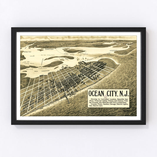 Vintage map of Ocean City, New Jersey, 1903