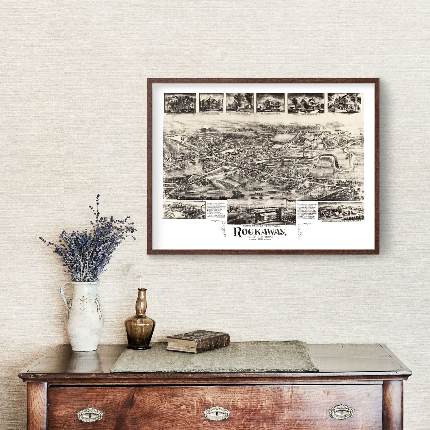 Vintage Map of Rockaway, New Jersey, 1902