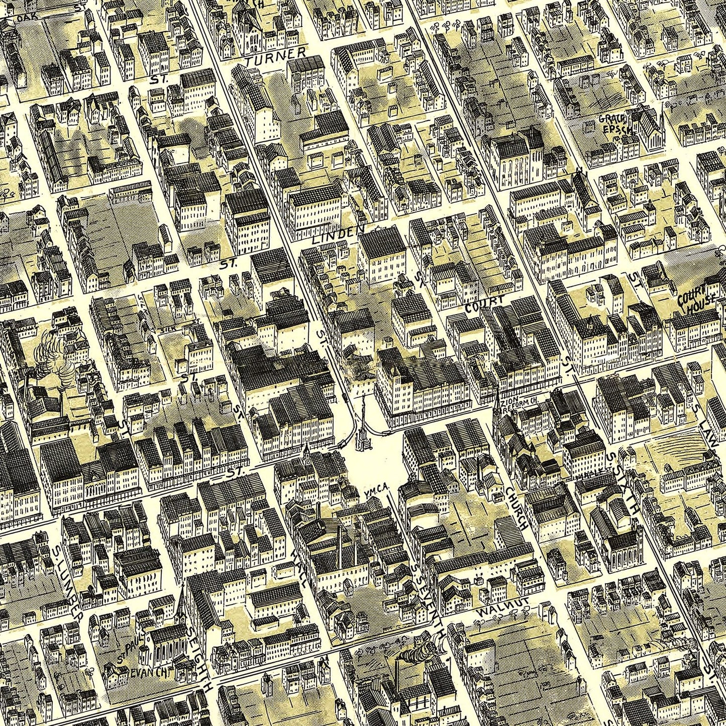 Vintage Map of Allentown, Pennsylvania, 1901