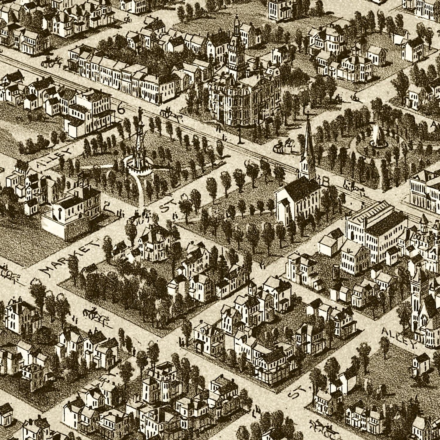 Vintage Map of Beaver, Pennsylvania, 1900