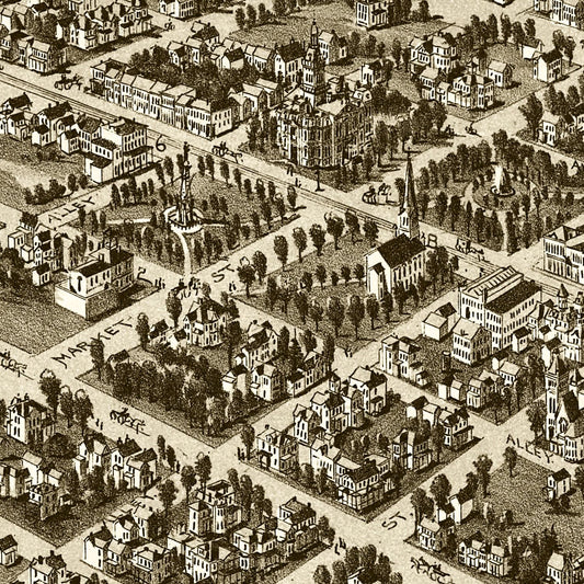 Vintage Map of Beaver, Pennsylvania, 1900