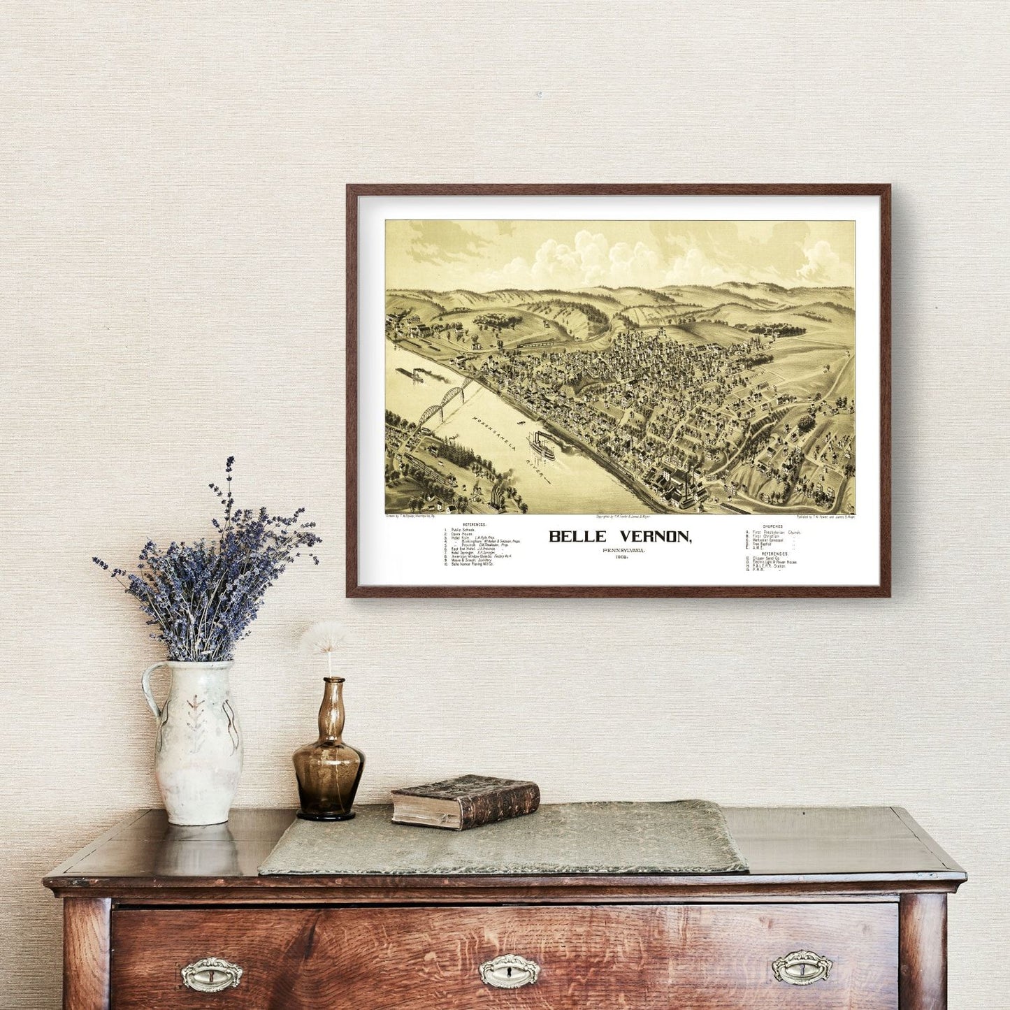 Vintage Map of Belle Vernon, Pennsylvania, 1902