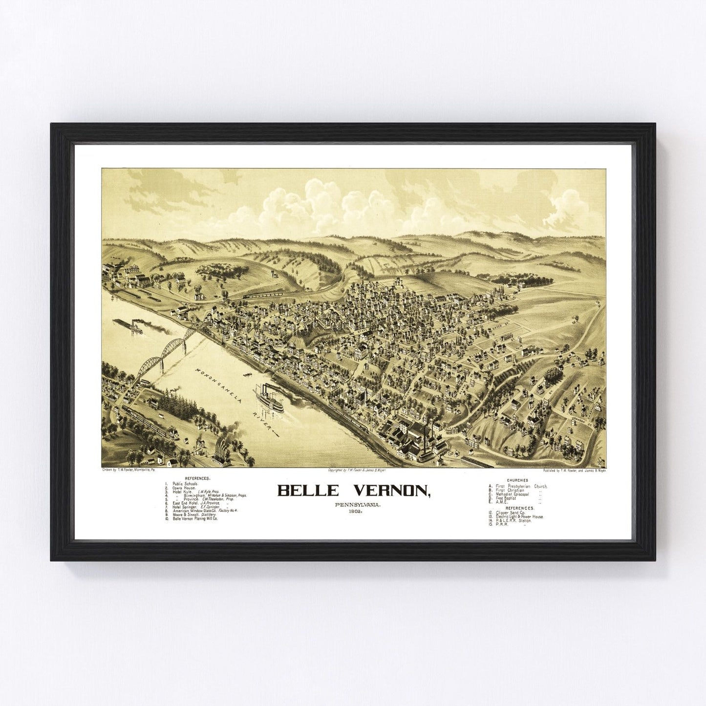 Vintage map of Belle Vernon, Pennsylvania, 1902